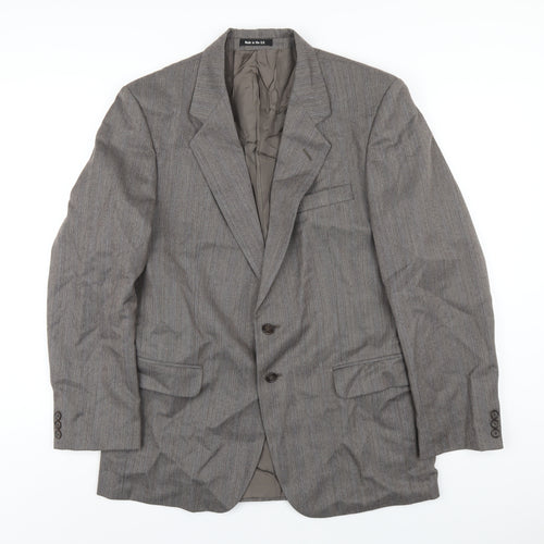 St Michael Mens Grey Wool Jacket Blazer Size 40 Regular