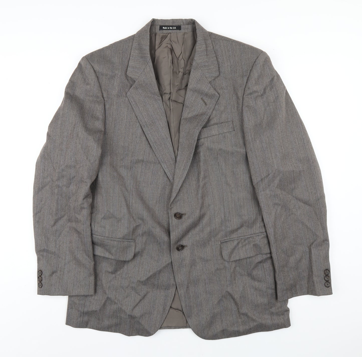 St Michael Mens Grey Wool Jacket Blazer Size 40 Regular