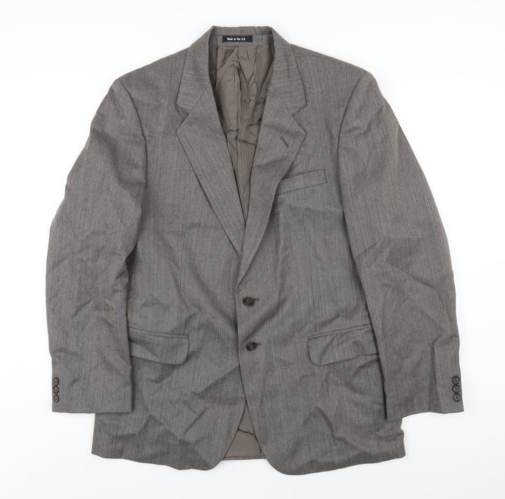 St Michael Mens Grey Wool Jacket Blazer Size 40 Regular