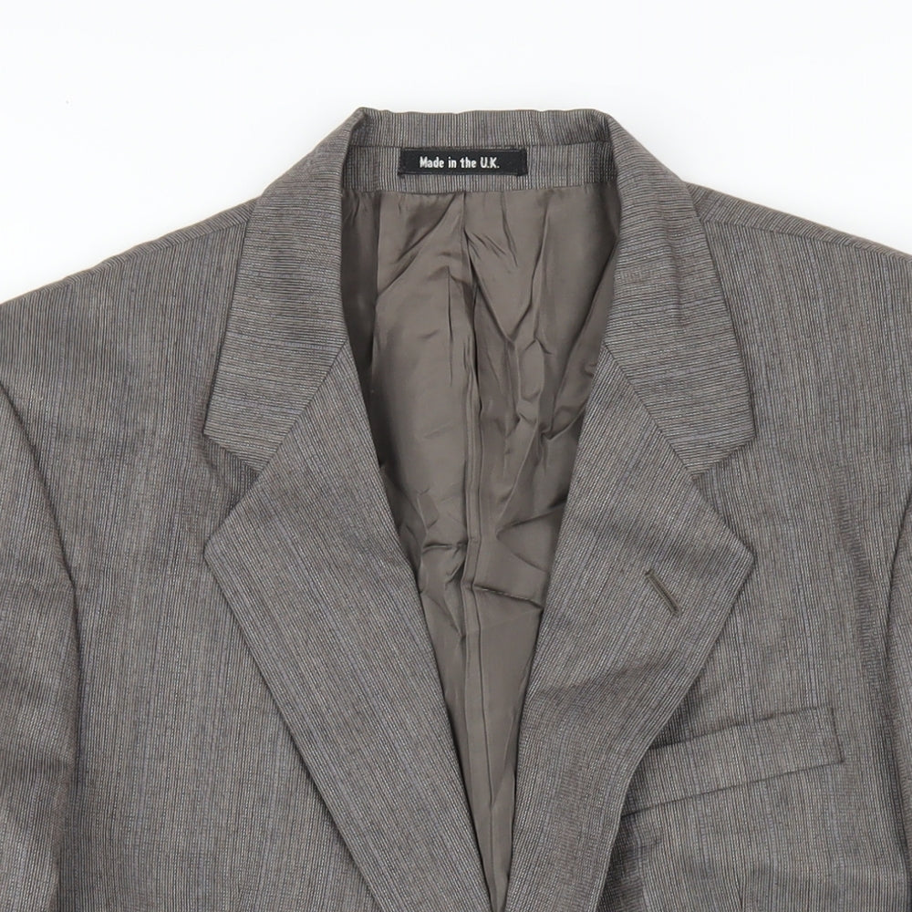 St Michael Mens Grey Wool Jacket Blazer Size 40 Regular