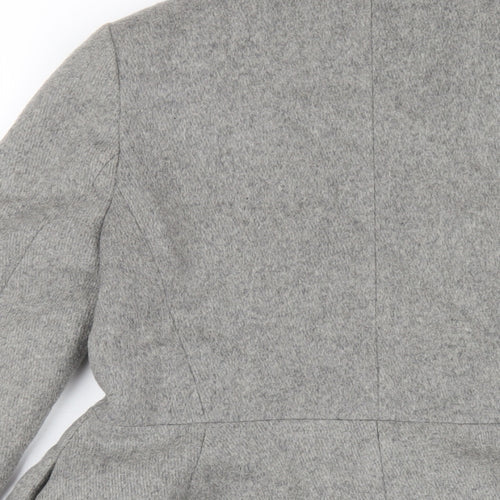 ASOS Womens Grey Pea Coat Coat Size 10 Button
