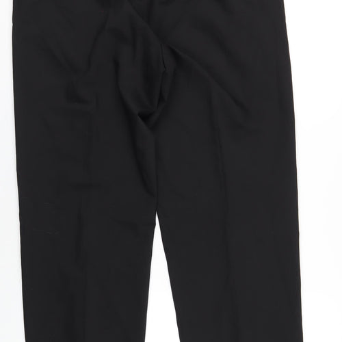 Marks and Spencer Mens Black Polyester Tuxedo Suit Trousers Size 40 Regular