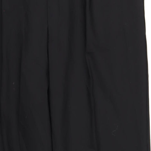 Marks and Spencer Mens Black Polyester Tuxedo Suit Trousers Size 40 Regular