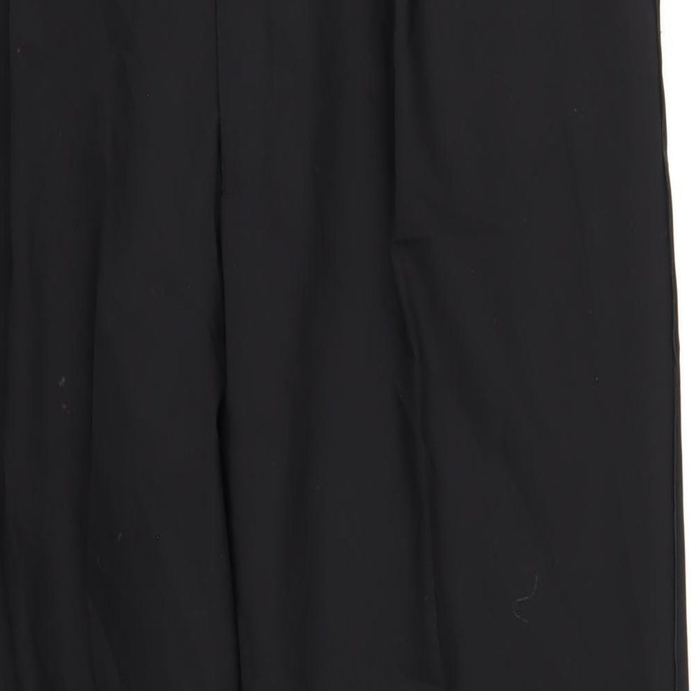 Marks and Spencer Mens Black Polyester Tuxedo Suit Trousers Size 40 Regular