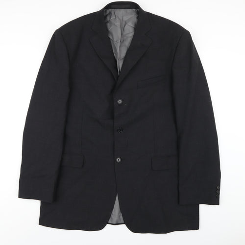 Marks and Spencer Mens Grey Polyester Jacket Blazer Size 44 Regular