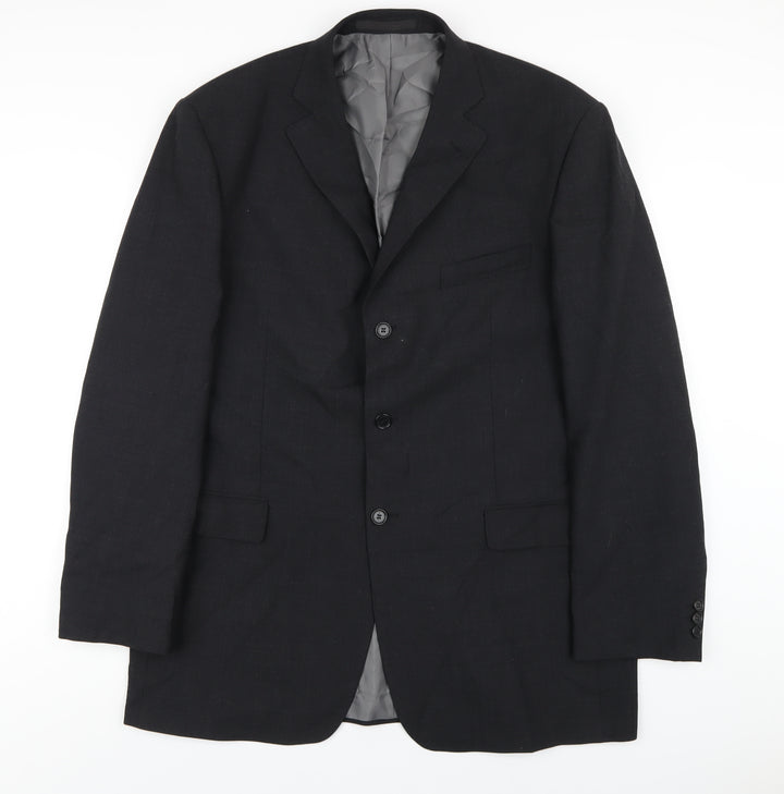 Marks and Spencer Mens Grey Polyester Jacket Blazer Size 44 Regular