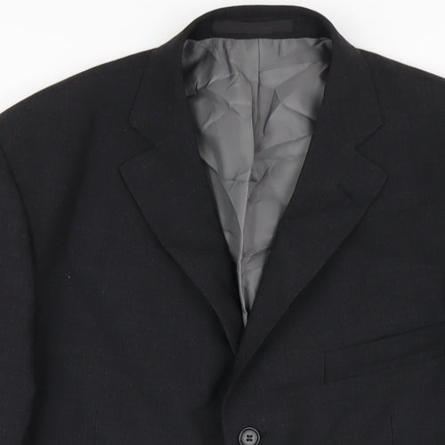 Marks and Spencer Mens Grey Polyester Jacket Blazer Size 44 Regular