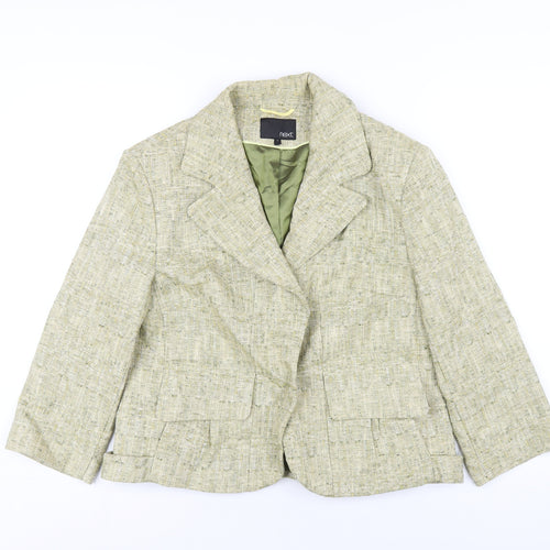 NEXT Womens Green Jacket Coat Size 12 Snap