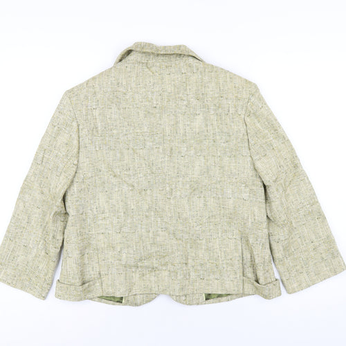 NEXT Womens Green Jacket Coat Size 12 Snap