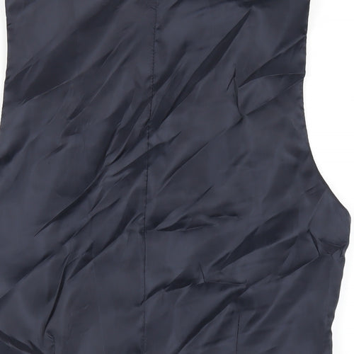 Boohoo Mens Blue Polyester Jacket Suit Waistcoat Size 36 Regular