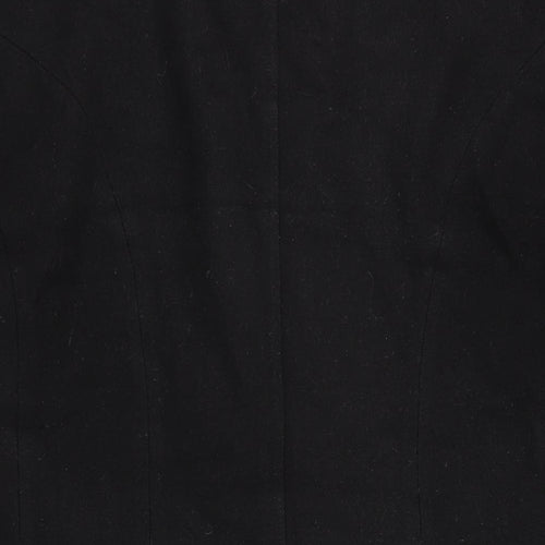 Marks and Spencer Mens Black Overcoat Coat Size M Button