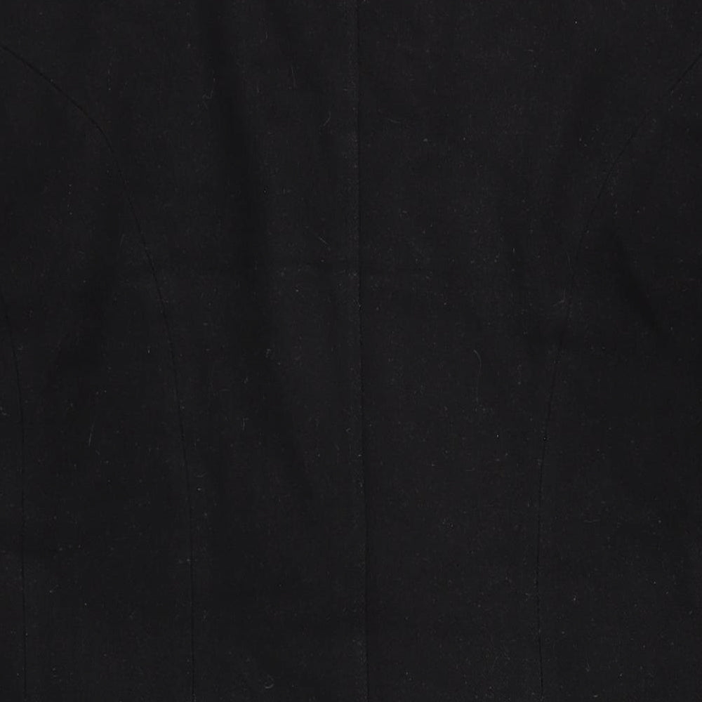 Marks and Spencer Mens Black Overcoat Coat Size M Button