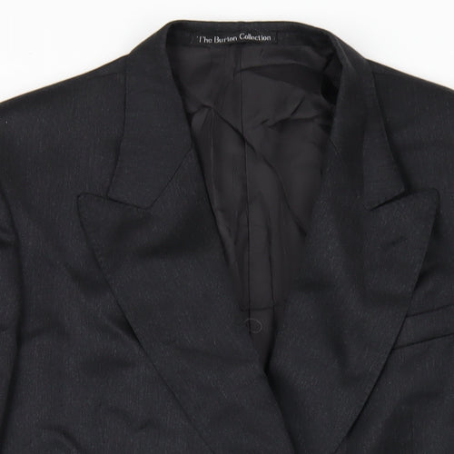Burton Mens Grey Wool Jacket Blazer Size 42 Regular