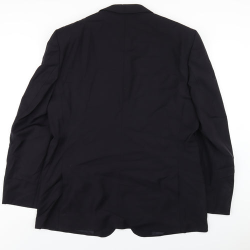 Zara Mens Blue Polyester Jacket Blazer Size 46 Regular