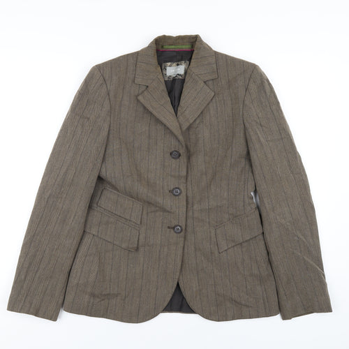 Per Una Womens Brown Jacket Blazer Size 8 Button