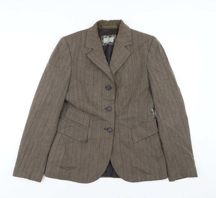 Per Una Womens Brown Jacket Blazer Size 8 Button