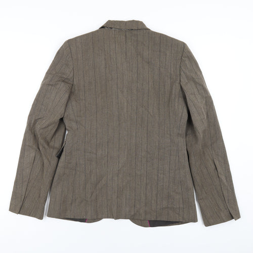 Per Una Womens Brown Jacket Blazer Size 8 Button