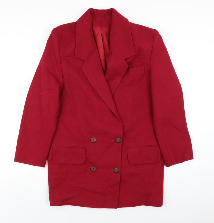 St Bernard Womens Red Jacket Blazer Size 10 Button