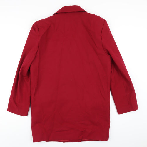 St Bernard Womens Red Jacket Blazer Size 10 Button