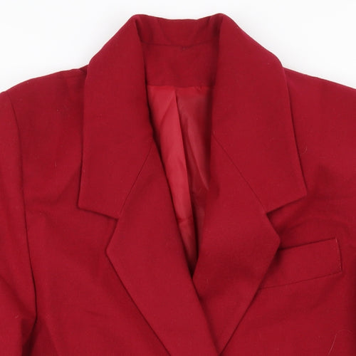 St Bernard Womens Red Jacket Blazer Size 10 Button