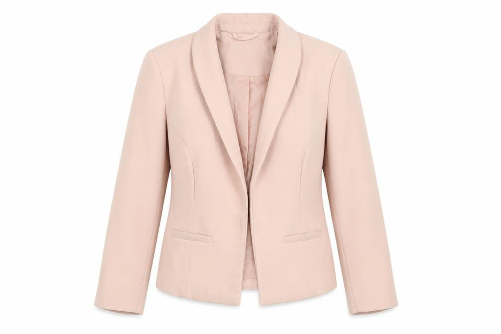 Front view of New Look women’s pink jacket blazer, size UK 8