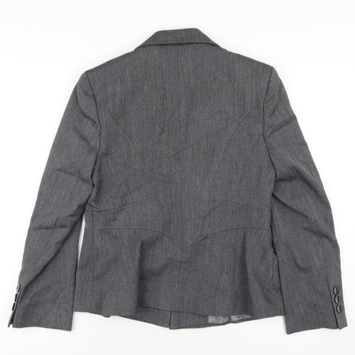 Debenhams Womens Grey Polyester Jacket Blazer Size 12