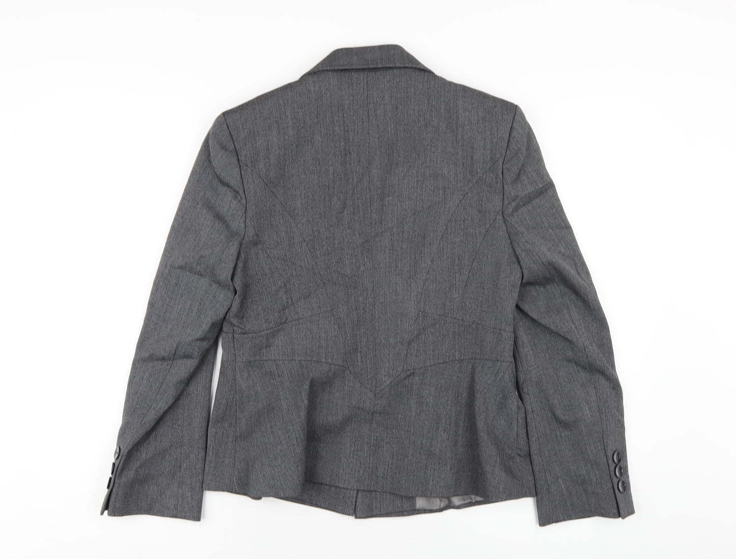 Debenhams Womens Grey Polyester Jacket Blazer Size 12