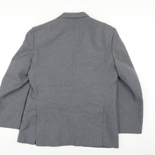 Dunn & Co Mens Grey Polyester Jacket Blazer Size 44 Regular