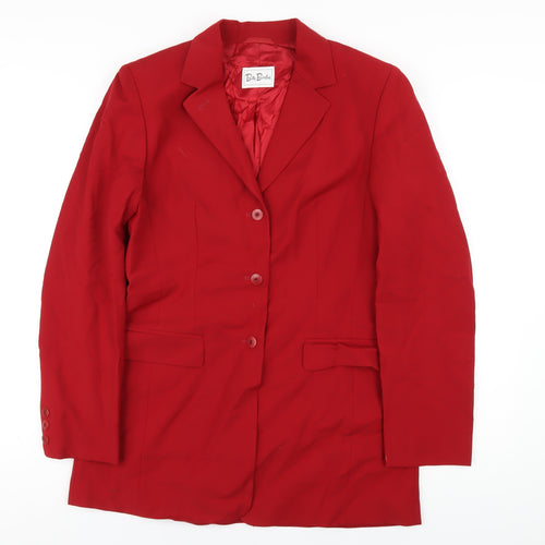 Betty Barclay Womens Red Jacket Blazer Size 10 Button