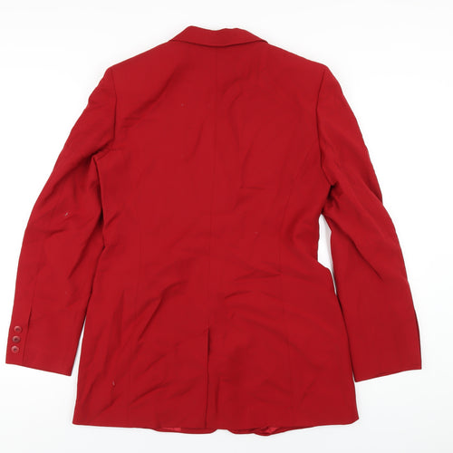 Betty Barclay Womens Red Jacket Blazer Size 10 Button
