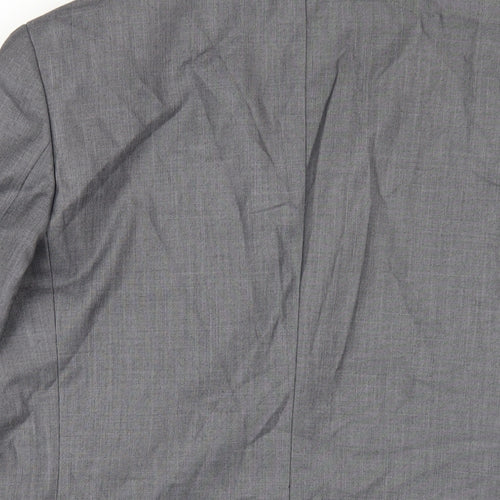 Cedar Wood State Mens Grey Polyester Jacket Blazer Size 40 Regular