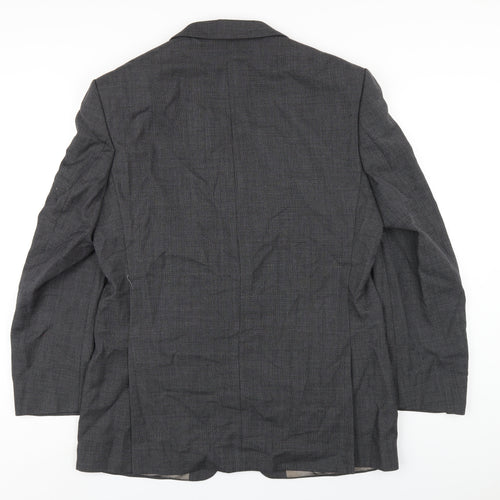 Marks and Spencer Mens Grey Wool Jacket Blazer Size 40 Regular