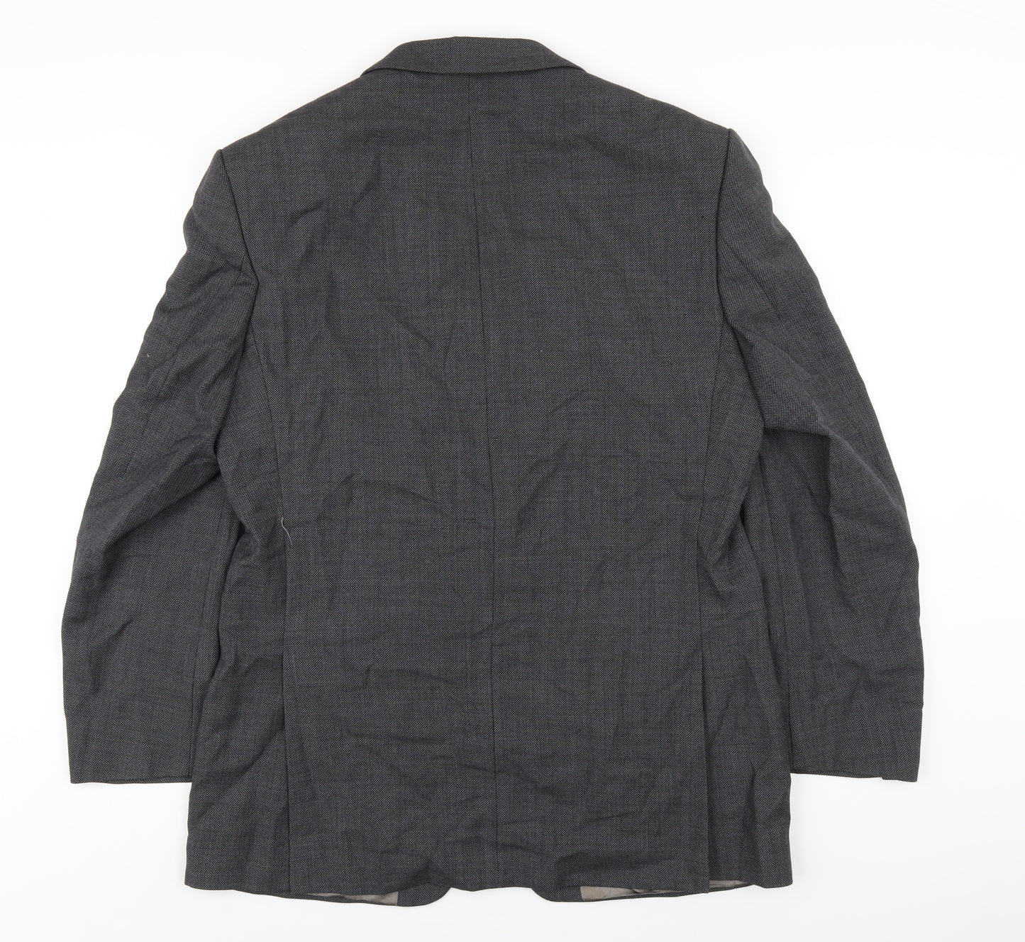 Marks and Spencer Mens Grey Wool Jacket Blazer Size 40 Regular