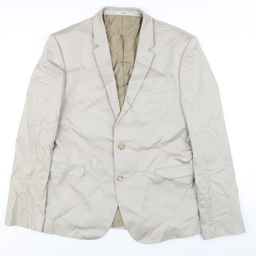 Hilton Weiner Mens Beige Cotton Jacket Blazer Size 44 Regular