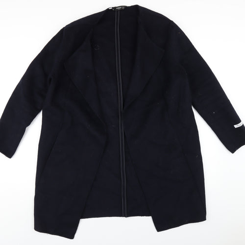 Mango Womens Blue Overcoat Coat Size S