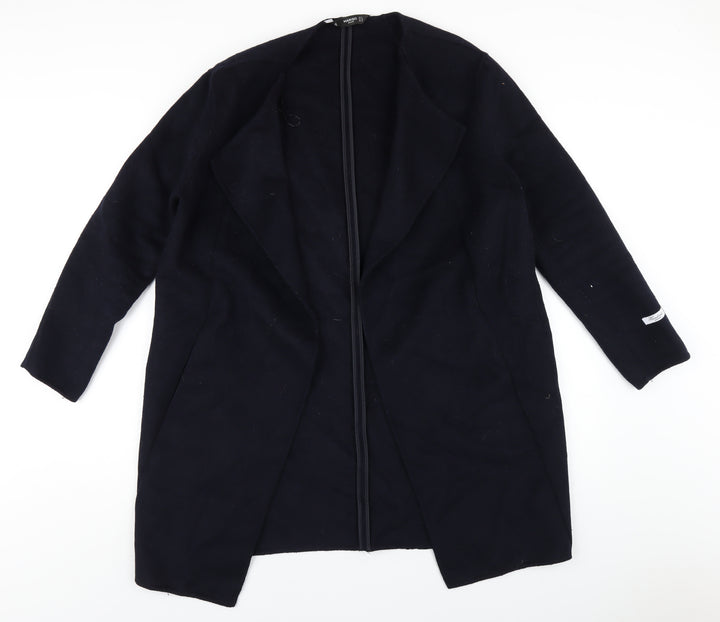 Mango Womens Blue Overcoat Coat Size S