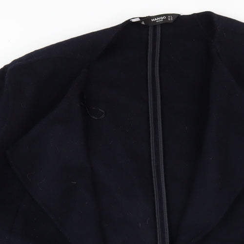 Mango Womens Blue Overcoat Coat Size S