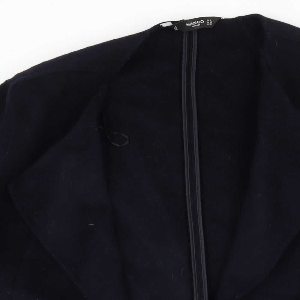 Mango Womens Blue Overcoat Coat Size S