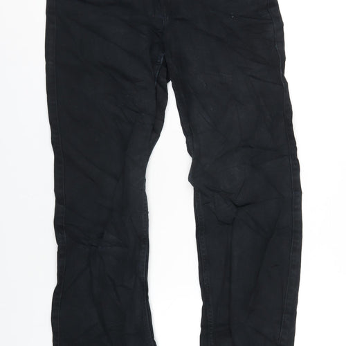 VERO MODA Womens Black Cotton Straight Jeans Size 27 in L32 in Regular Zip