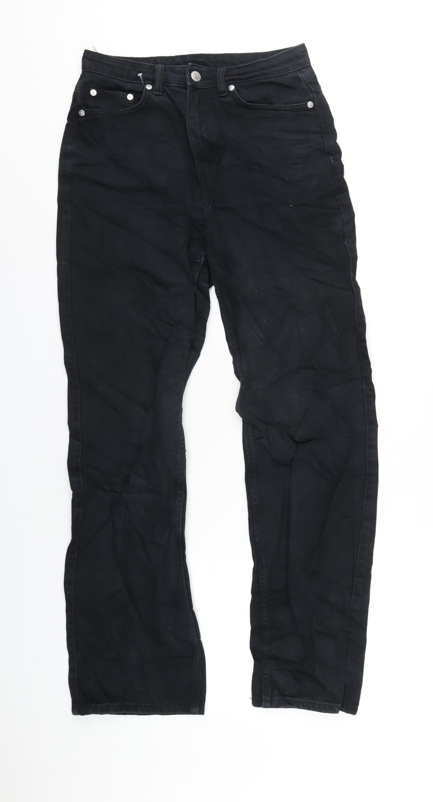 VERO MODA Womens Black Cotton Straight Jeans Size 27 in L32 in Regular Zip