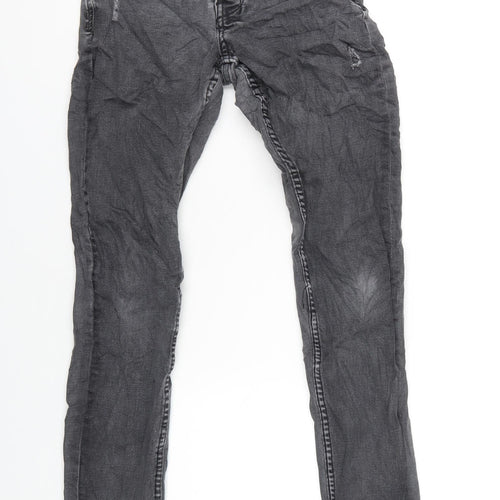 Denim & Co. Mens Grey Cotton Skinny Jeans Size 27 in L32 in Regular Button