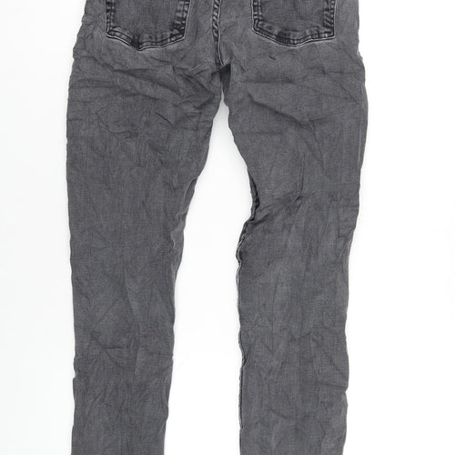Denim & Co. Mens Grey Cotton Skinny Jeans Size 27 in L32 in Regular Button