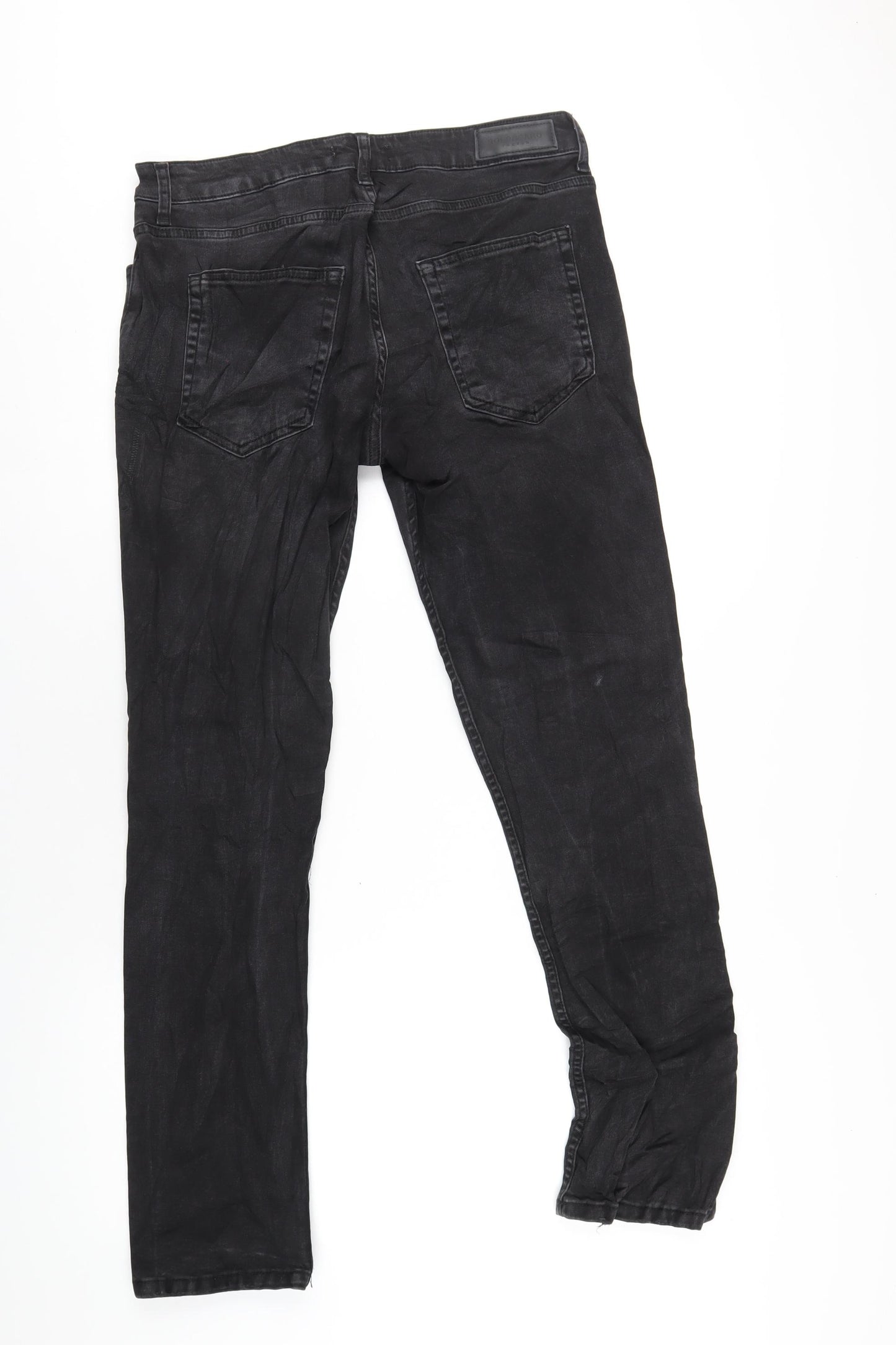 Bolongaro Trevor Mens Black Cotton Skinny Jeans Size 32 in L31 in Regular Button