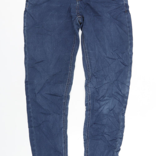Select Womens Blue Cotton Skinny Jeans Size 8 L30 in Regular Zip