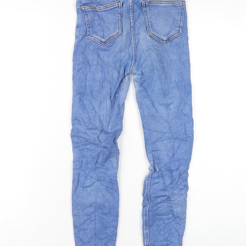 New Look Womens Blue Cotton Skinny Jeans Size 6 L25 in Regular Zip