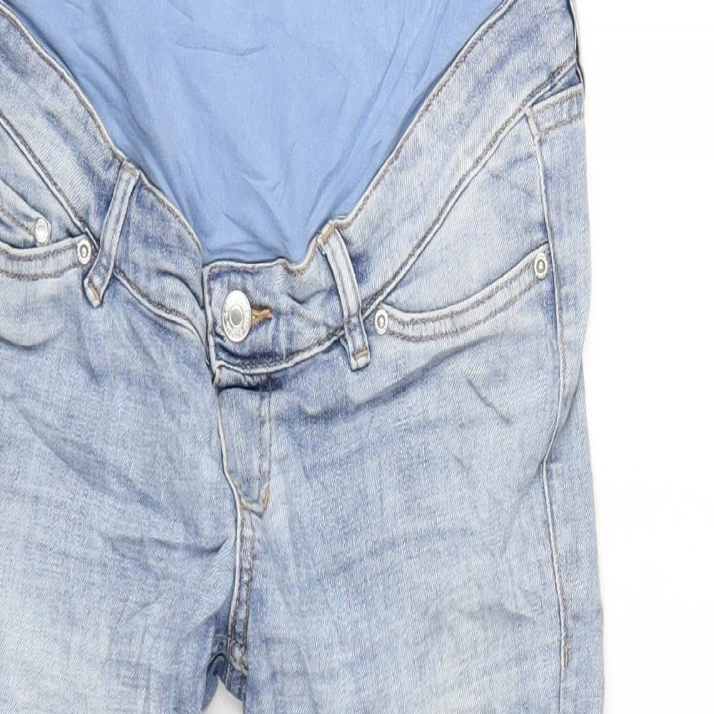 H&M Womens Blue Cotton Skinny Jeans Size 12 L27 in Regular
