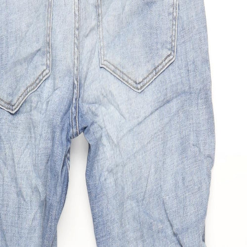 H&M Womens Blue Cotton Skinny Jeans Size 12 L27 in Regular