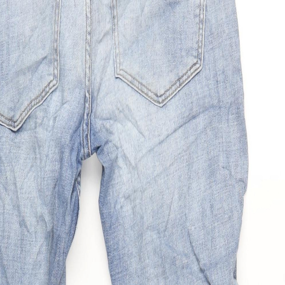 H&M Womens Blue Cotton Skinny Jeans Size 12 L27 in Regular