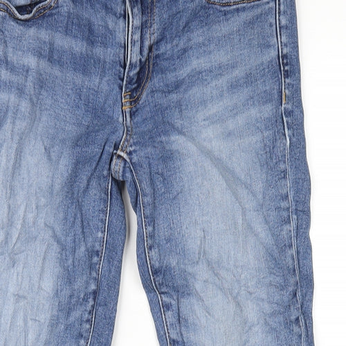 Gap Womens Blue Cotton Straight Jeans Size 25 in L27 in Regular Zip