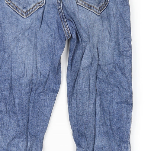 Gap Womens Blue Cotton Straight Jeans Size 25 in L27 in Regular Zip